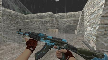 Модель HD AK-47 «Luanmat Blue» для CS 1.6