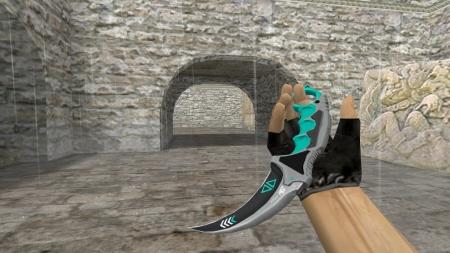 Модель ножа HD «Karambit | Asiimov Reworked Blue» для CS 1.6