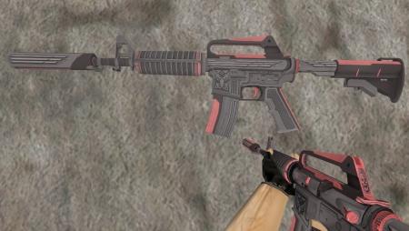 Стандартная модель HD M4A1 «Thundering Red» для CS 1.6