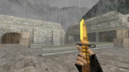 Модель ножа HD «M9 Bayonet | Fine Gold» для CS 1.6