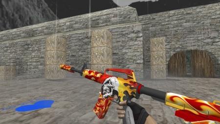 Модель HD M4A1-S «Hot Custard» для CS 1.6