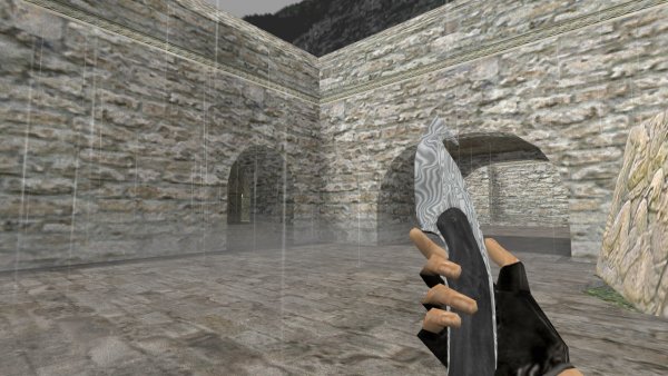 Модель ножа HD «Gut Knife | Damascus Steel» для CS 1.6