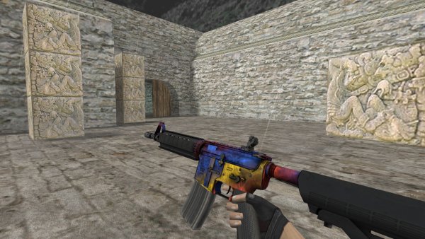 Модель HD M4A4 «Marble Fade» для CS 1.6